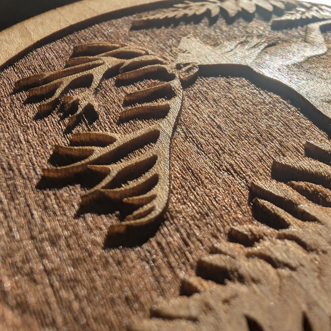 Christmas Ornament - 3d engraved on solid wood