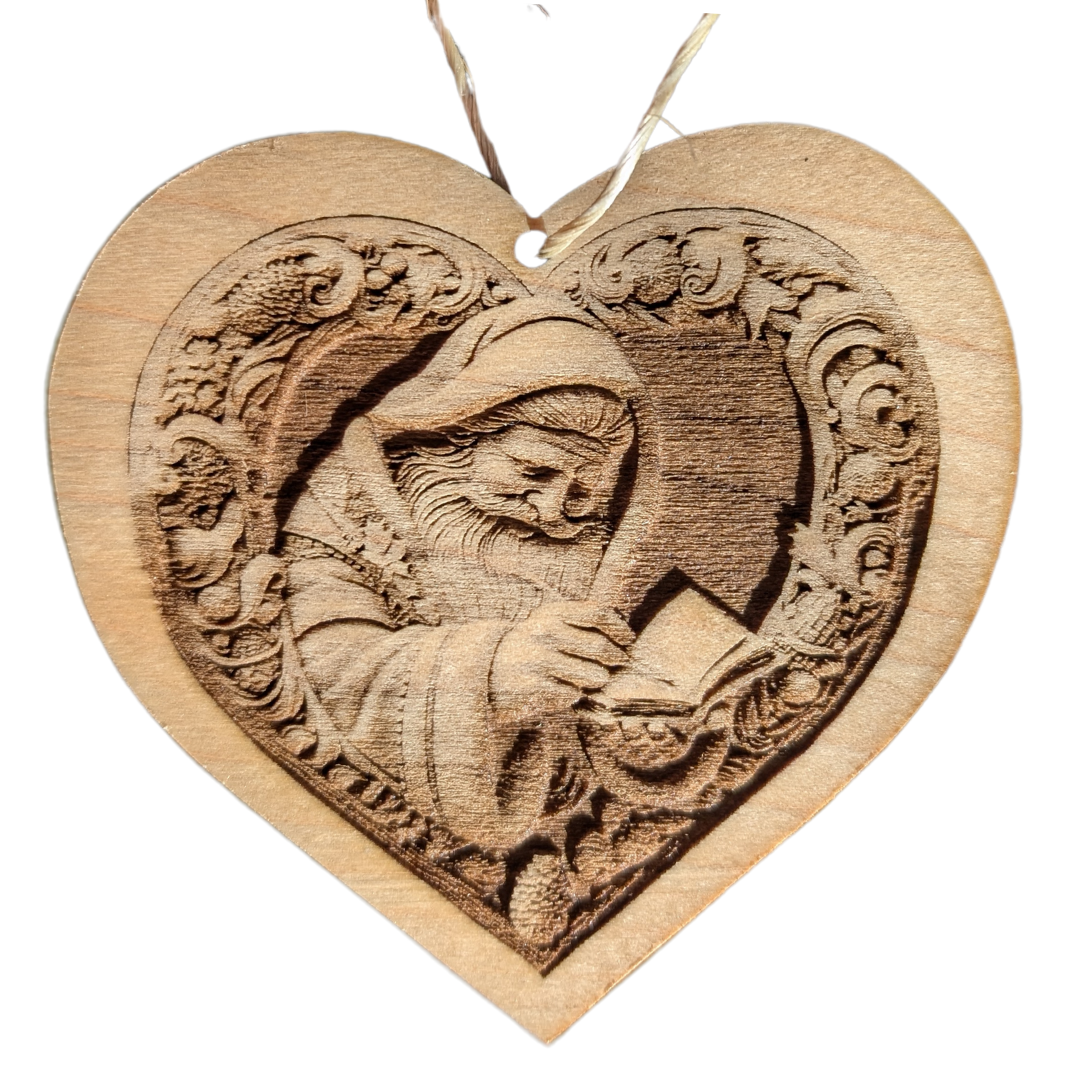 Christmas Ornament - 3d engraved on solid wood