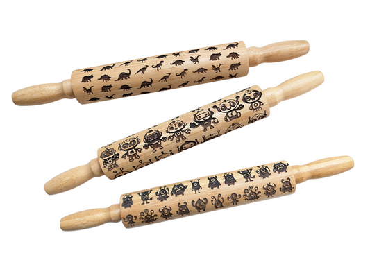 Embossed Wooden Rolling Pin